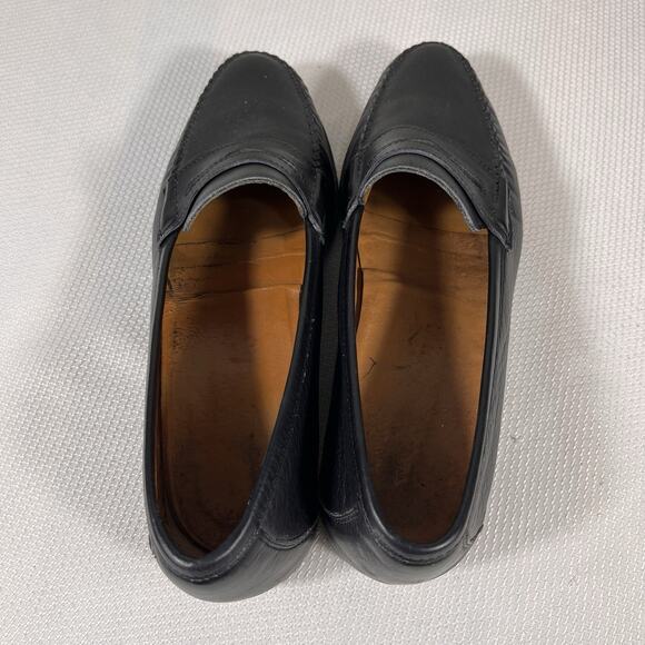 SALVATORE FERRAGAMO‎ Mens Black Classic Penny Loafers Size 9 EE - Picture 4 of 12